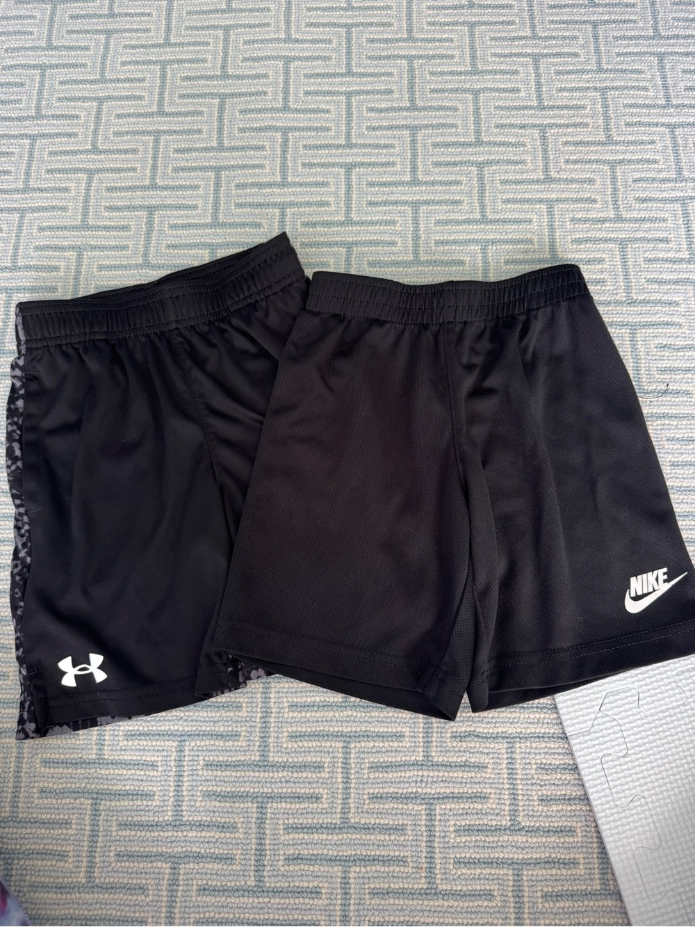 Nike Black Kids' Athletic Shorts with White Swoosh